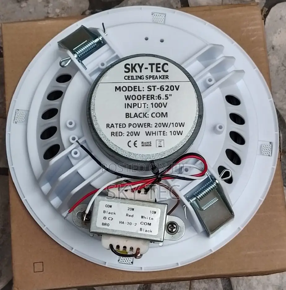 Sky-Tec 20w Passive Flameless Woofer: 6.5inches Ceiling Speaker Magnet