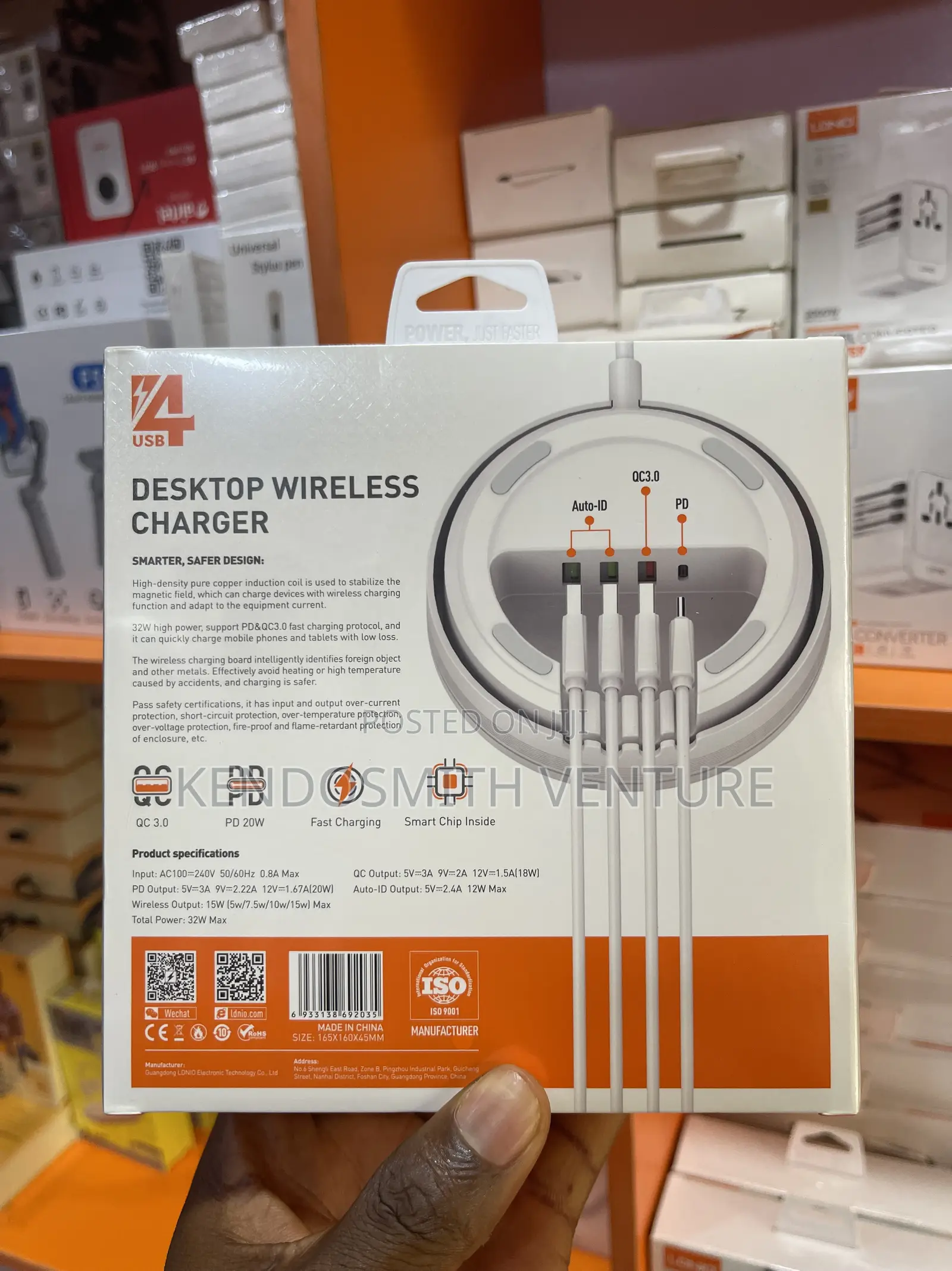 LDNIO 32W Desktop Wireless Charger AW003 – 15W Fast Wireless Charging