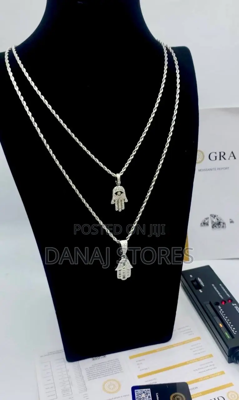 VVS Moissainte Hamsa  Necklace