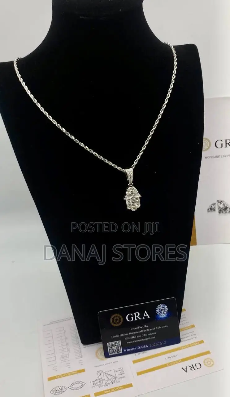 VVS Moissainte Hamsa  Necklace