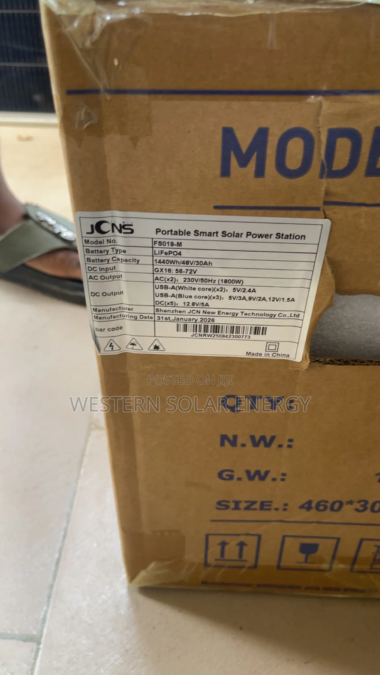 JCNS 1440kwh/1800 Portable Solar Generator