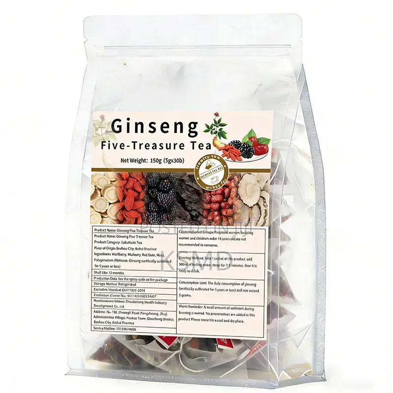 Ginseng 5 Treasure Tea Traditional Beverage 50 Bags