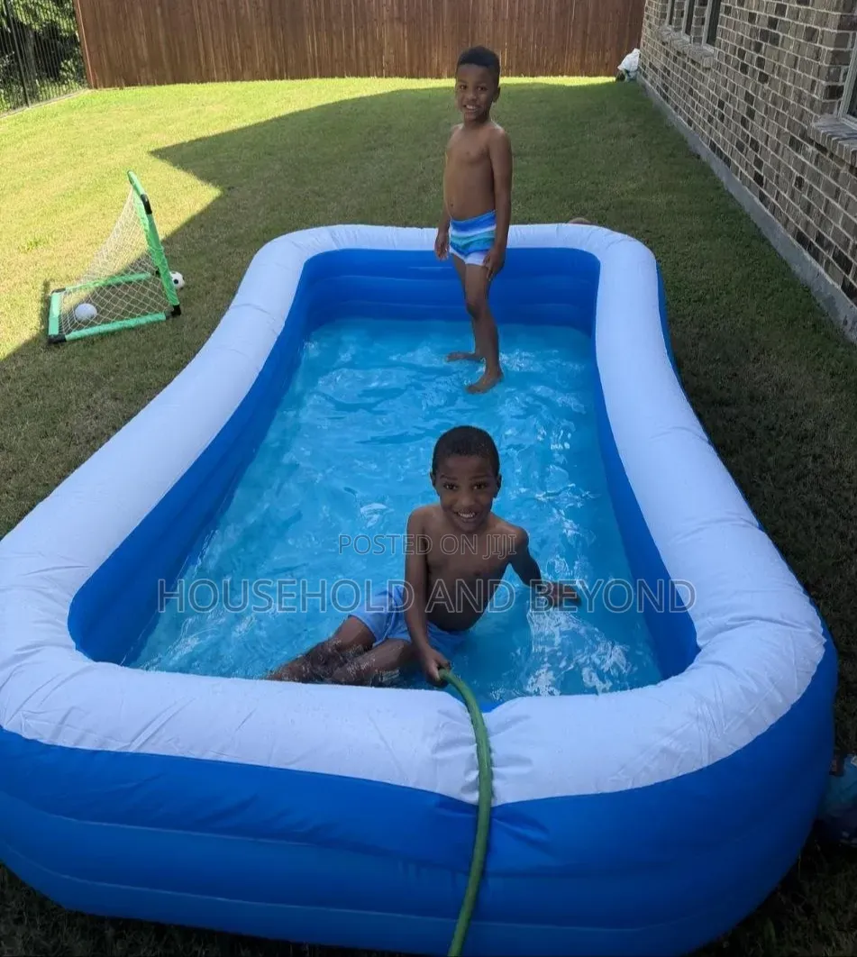 Large Inflatable Family Swimming Pool – Portable Outdoor Paddling Pool