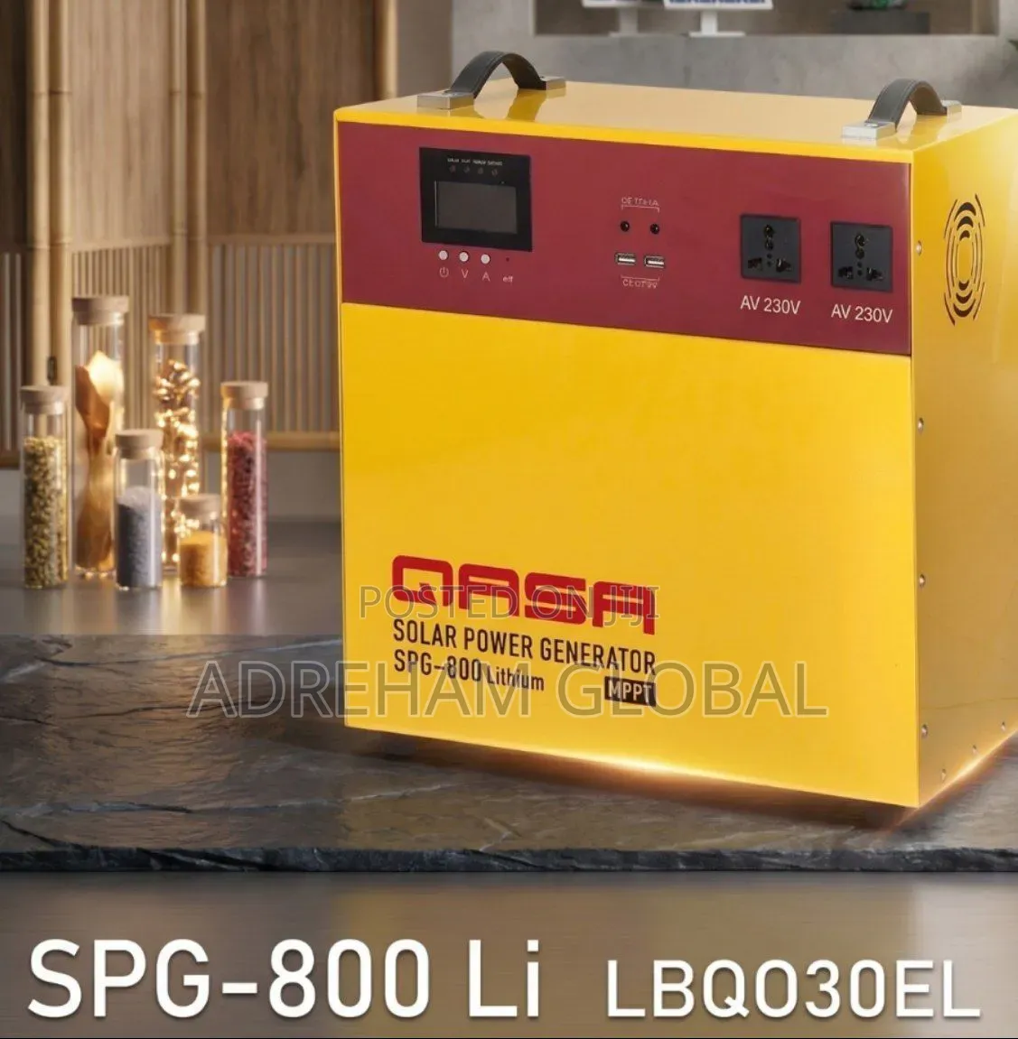 Qasa SPG-800 Lithium Solar Power Generator With a Rated Power of 800W