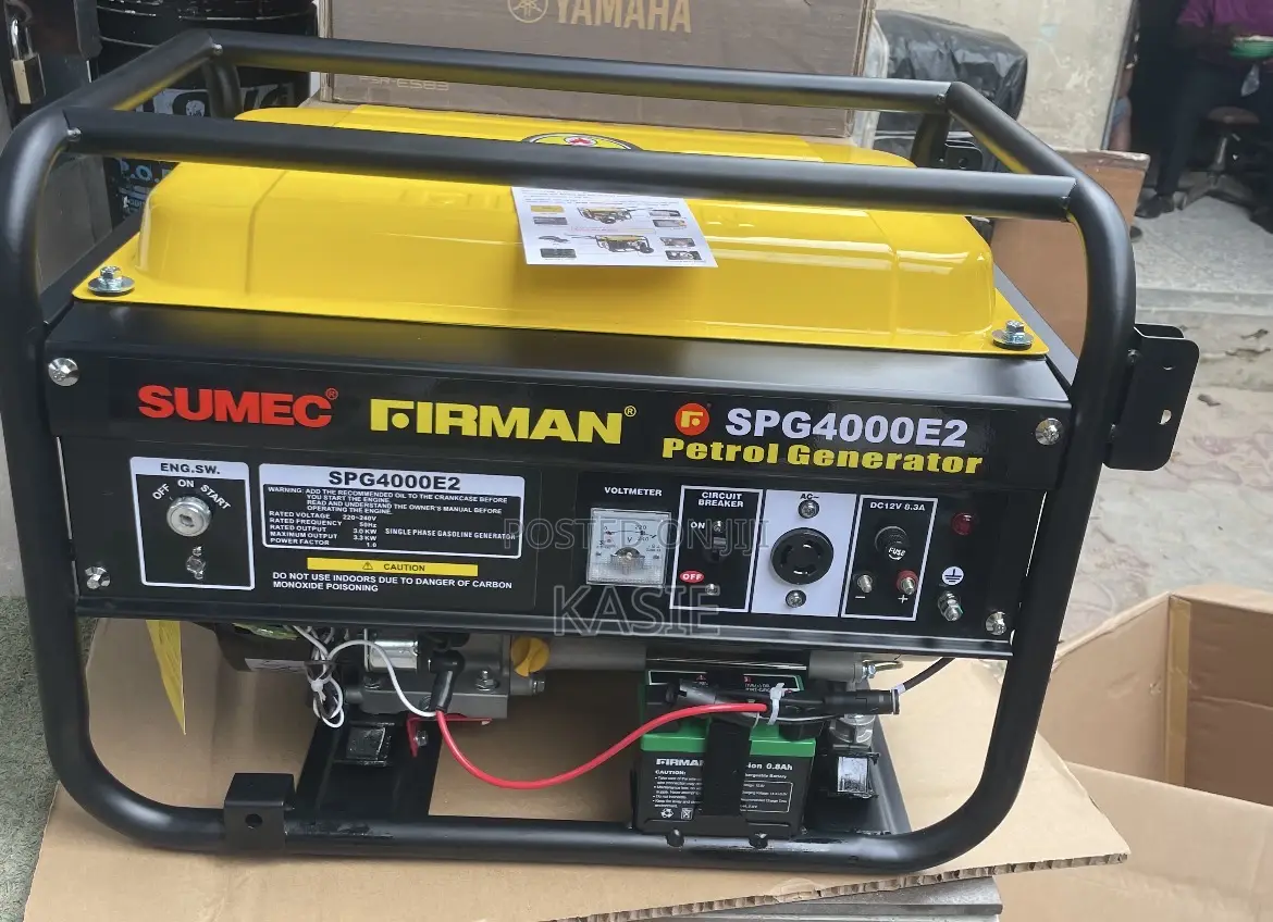 Spg4000e2. 3.5kva Sumec Firman Petrol Key Start Generator