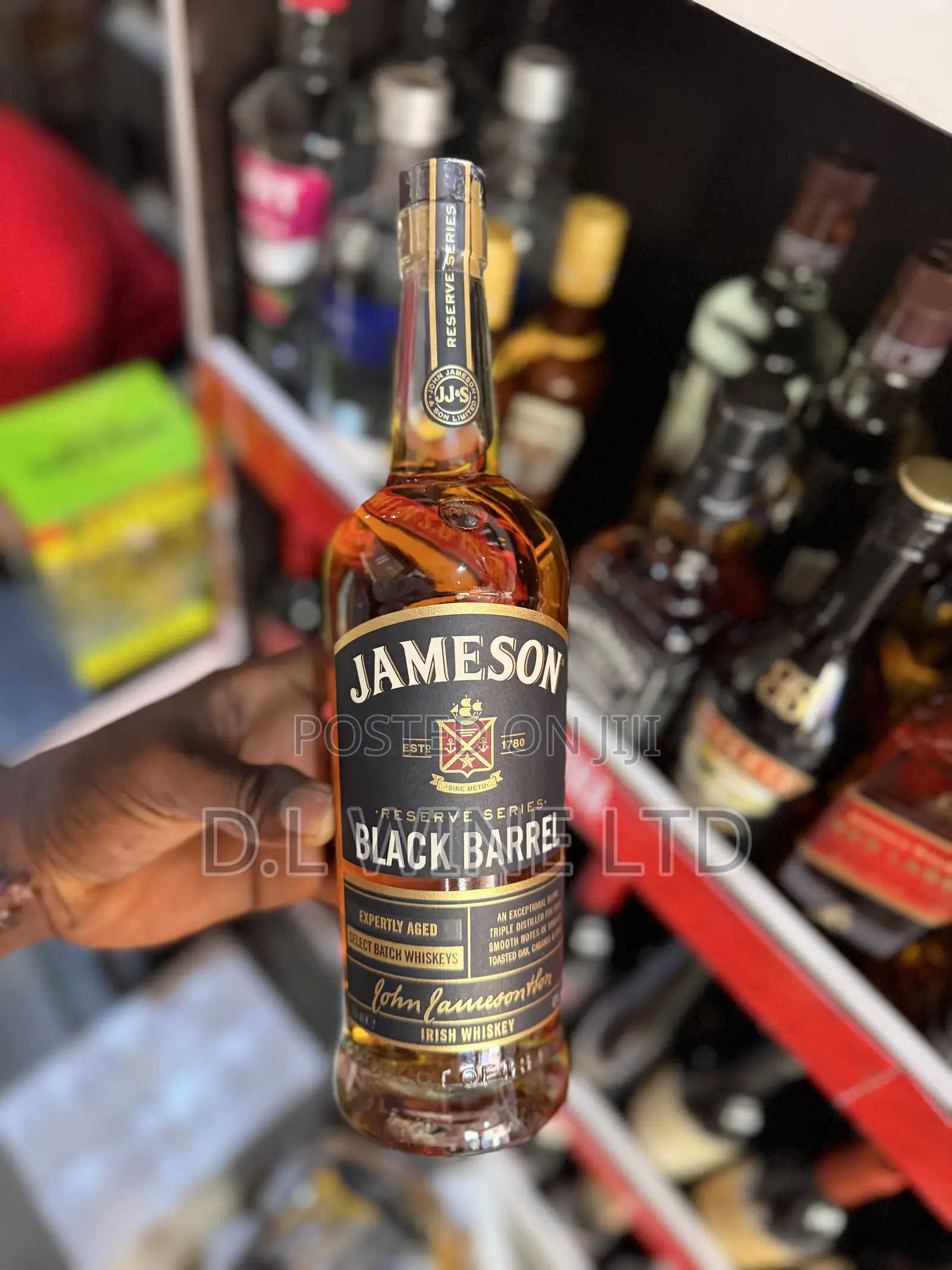 Jameson Black Barrel Cartoon of 12 Bottles