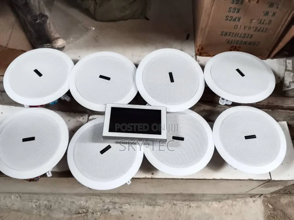 30watts 8pcs Passive Ceiling Speaker With 7inches Android Amplifier