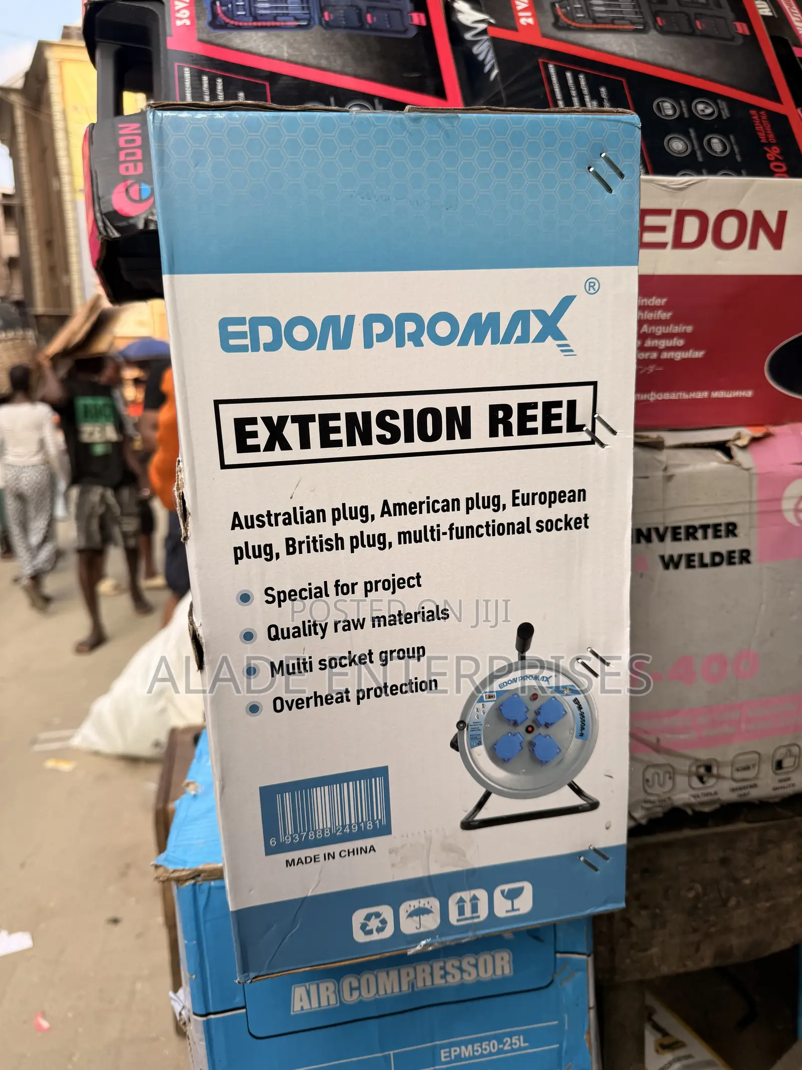 Edon Primed British Type Extension Cable Reel 2.5mm X 50 Meters 3core