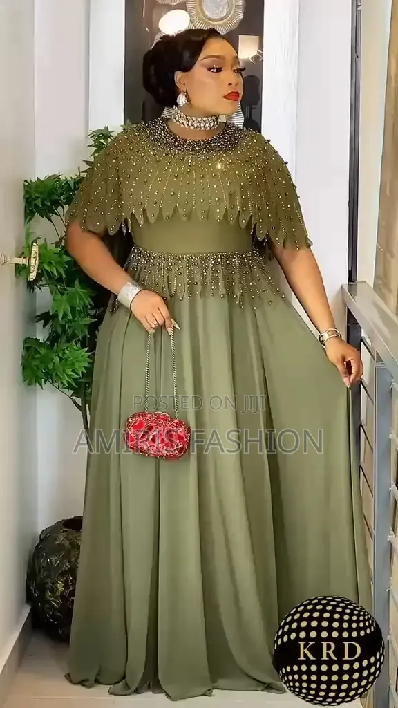 Elegant Unique Turkey Army Green Gown