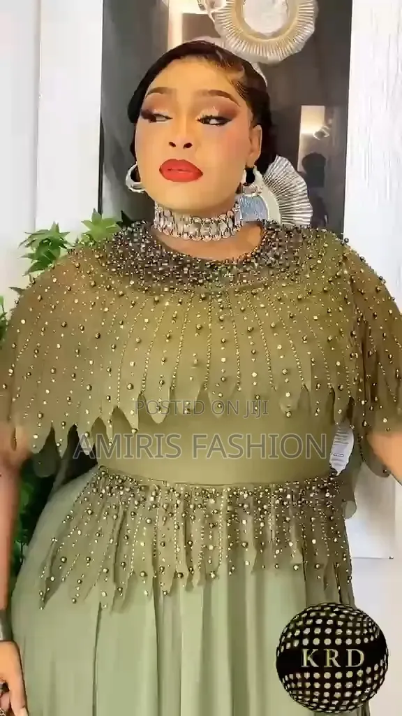 Elegant Unique Turkey Army Green Gown
