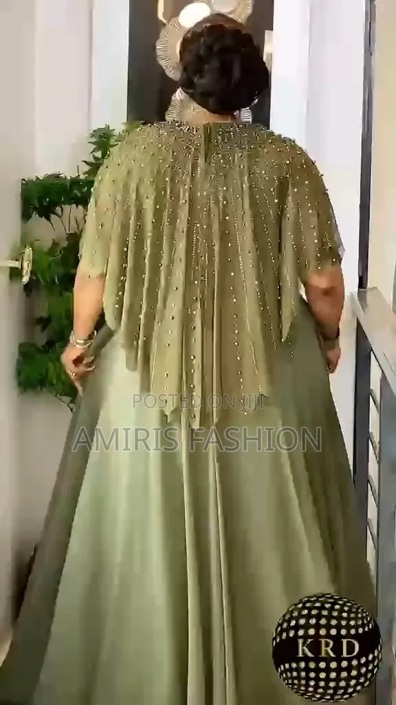 Elegant Unique Turkey Army Green Gown