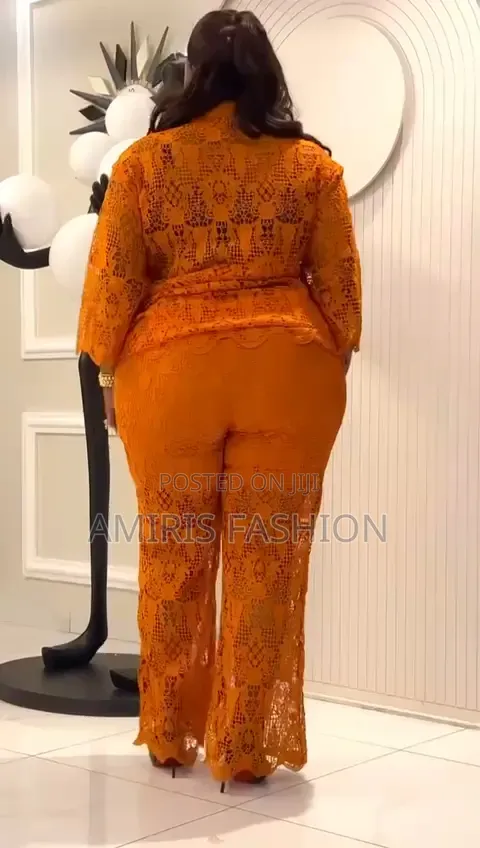 Beautiful Luxury Two-Piece Cord Lace Trousers