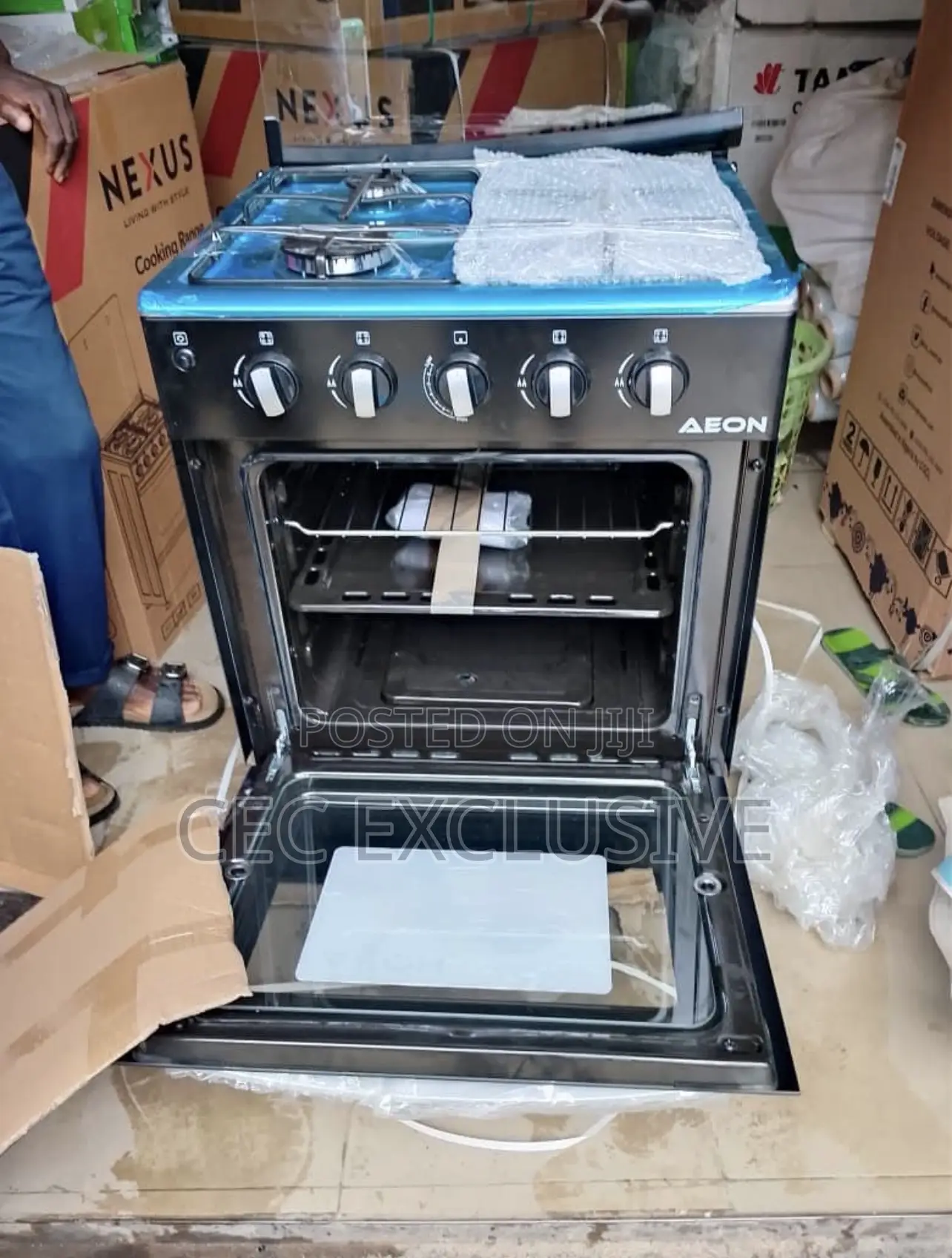 4gas Bunner With Oven Cooker