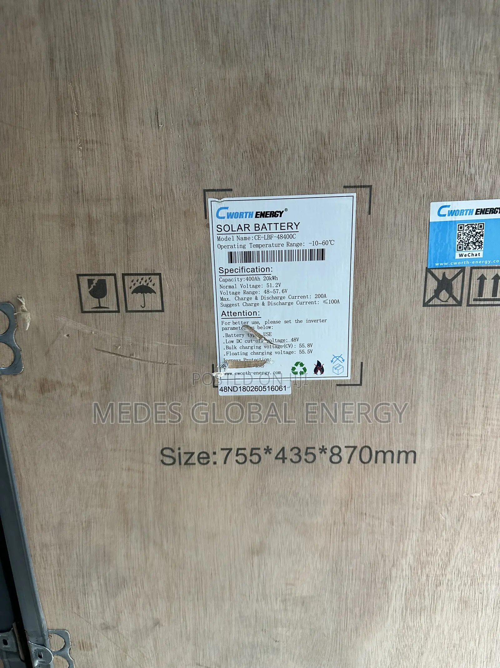 20kwh 51,2v Cworth Lithium Battery