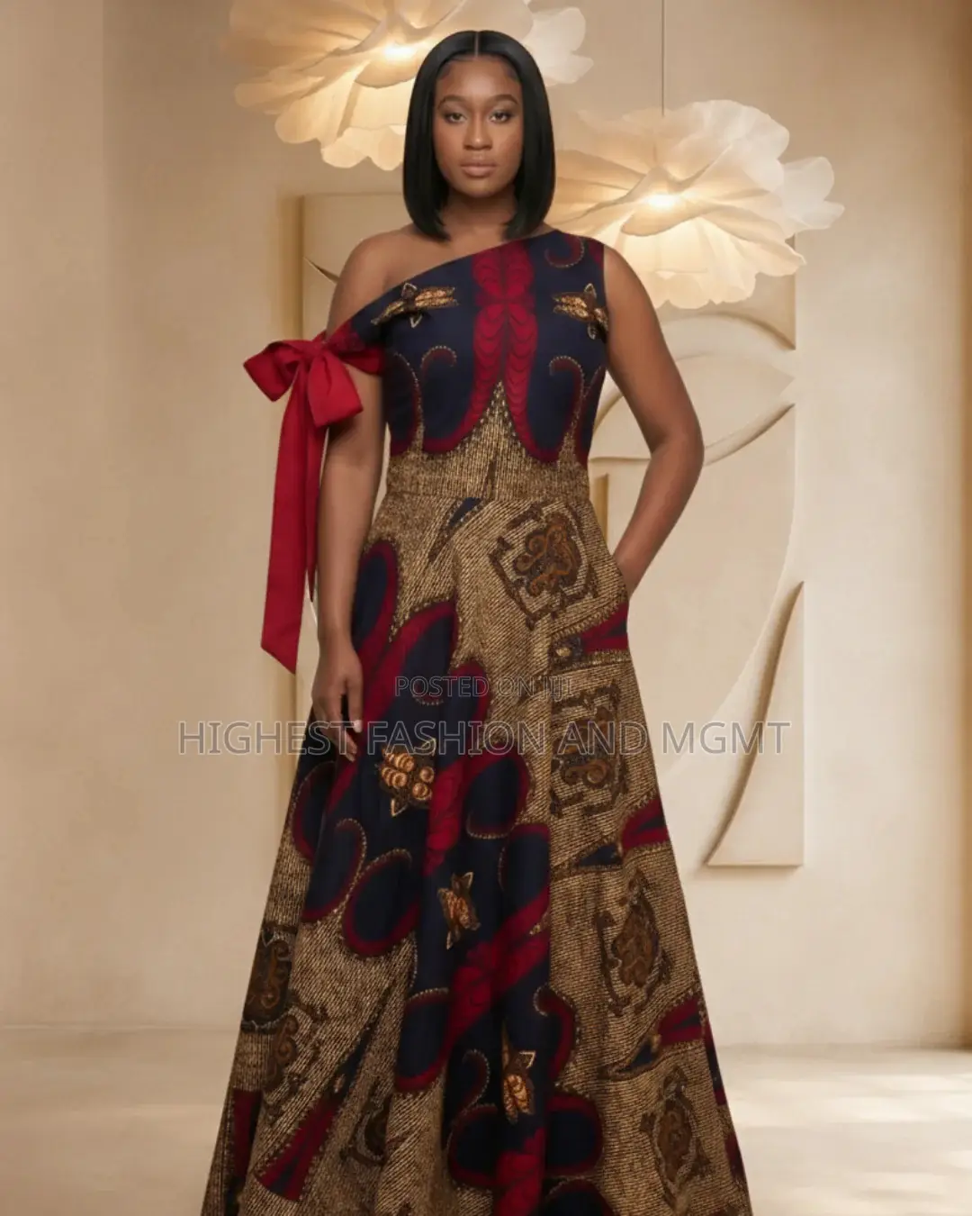 Asymmetrical Sleeveless Flared Maxi Dress - Style 762