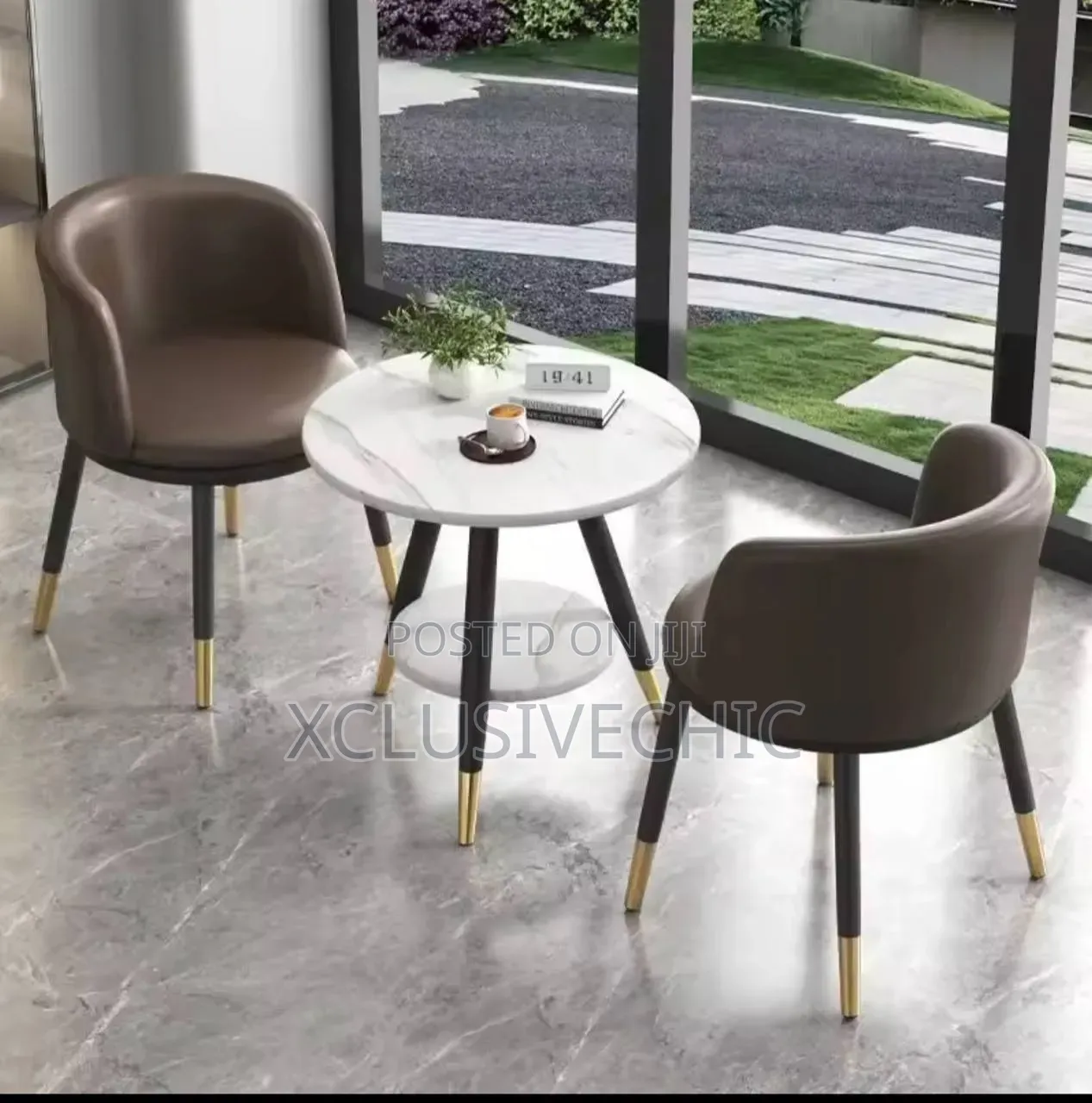 Simple 3pcs Set Table Chairs Celebrity Home Balcony Tea Table