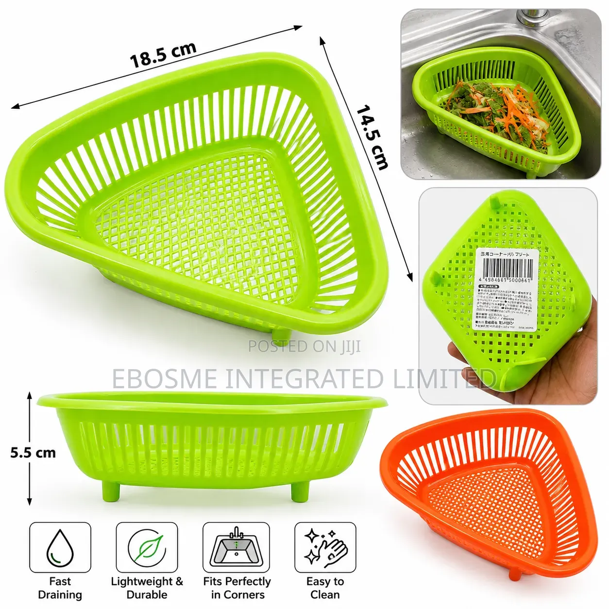 Triangle Sink Corner Drain Basket Food Strainer