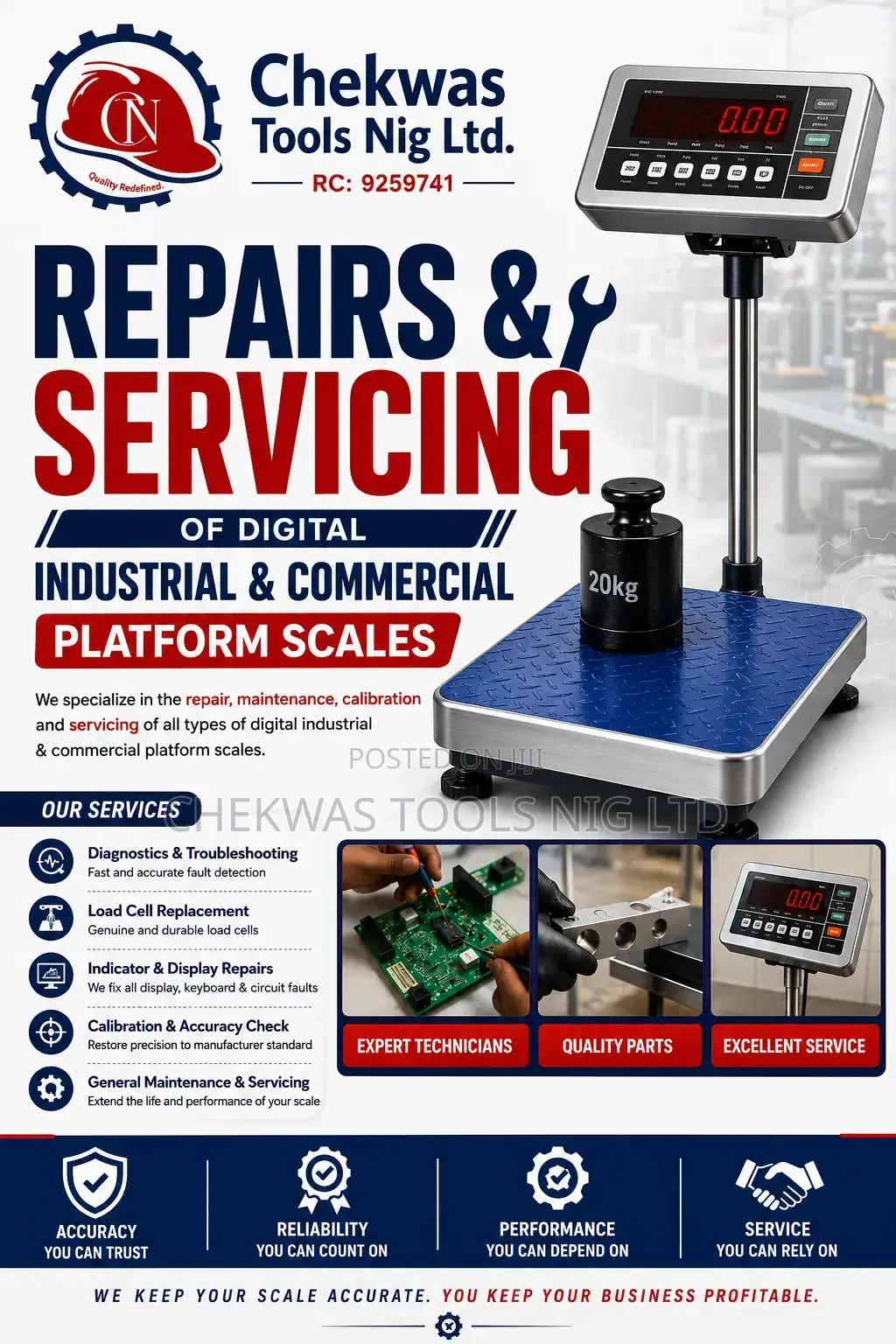 Repair, Calibration and Servicing of Digital Scales