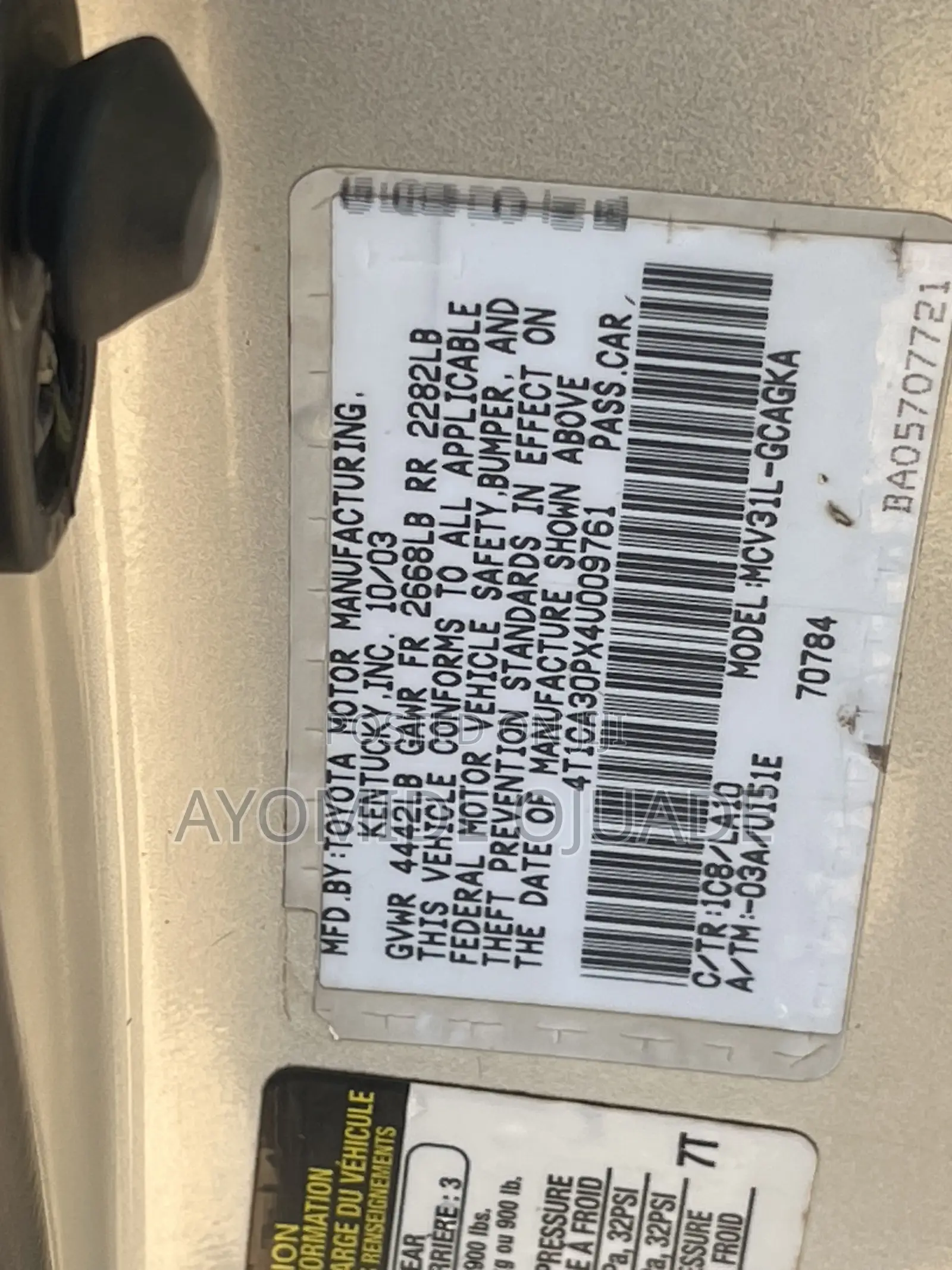 Toyota Solara 2004 Silver