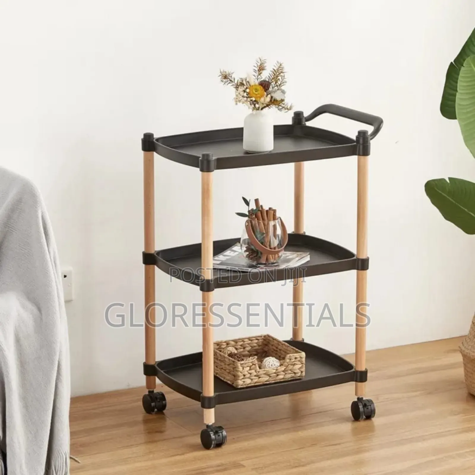 Moveable Multifunctional 3 Tier Nordic Household/Hotel Serving Trolley