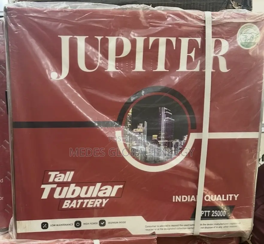 250A 12v Jupiter Tall Tubular Battery