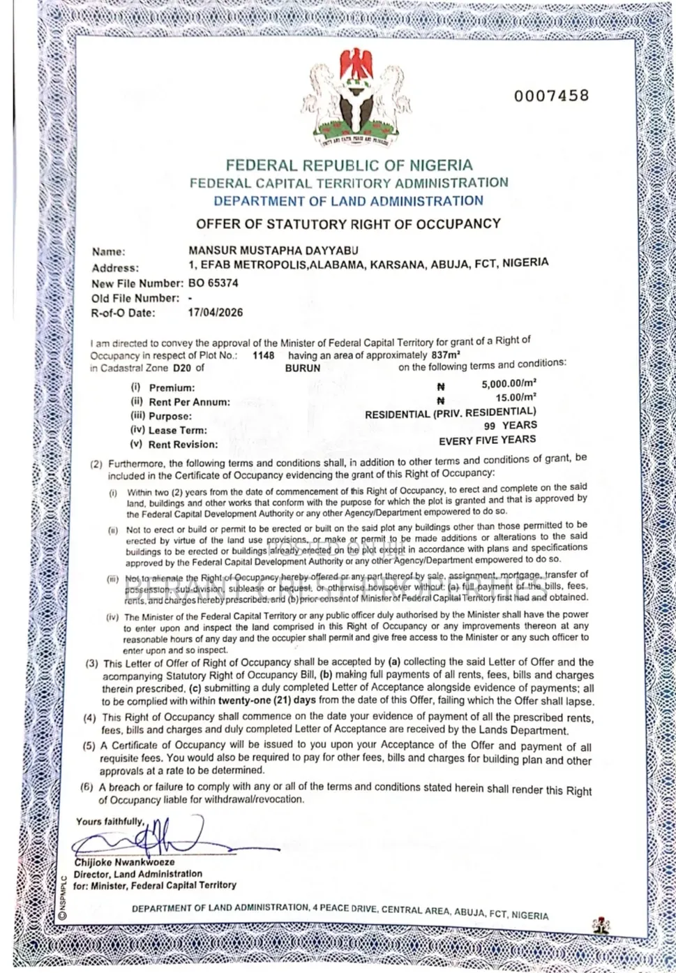 Plot of Land for Sale at Apo Burum