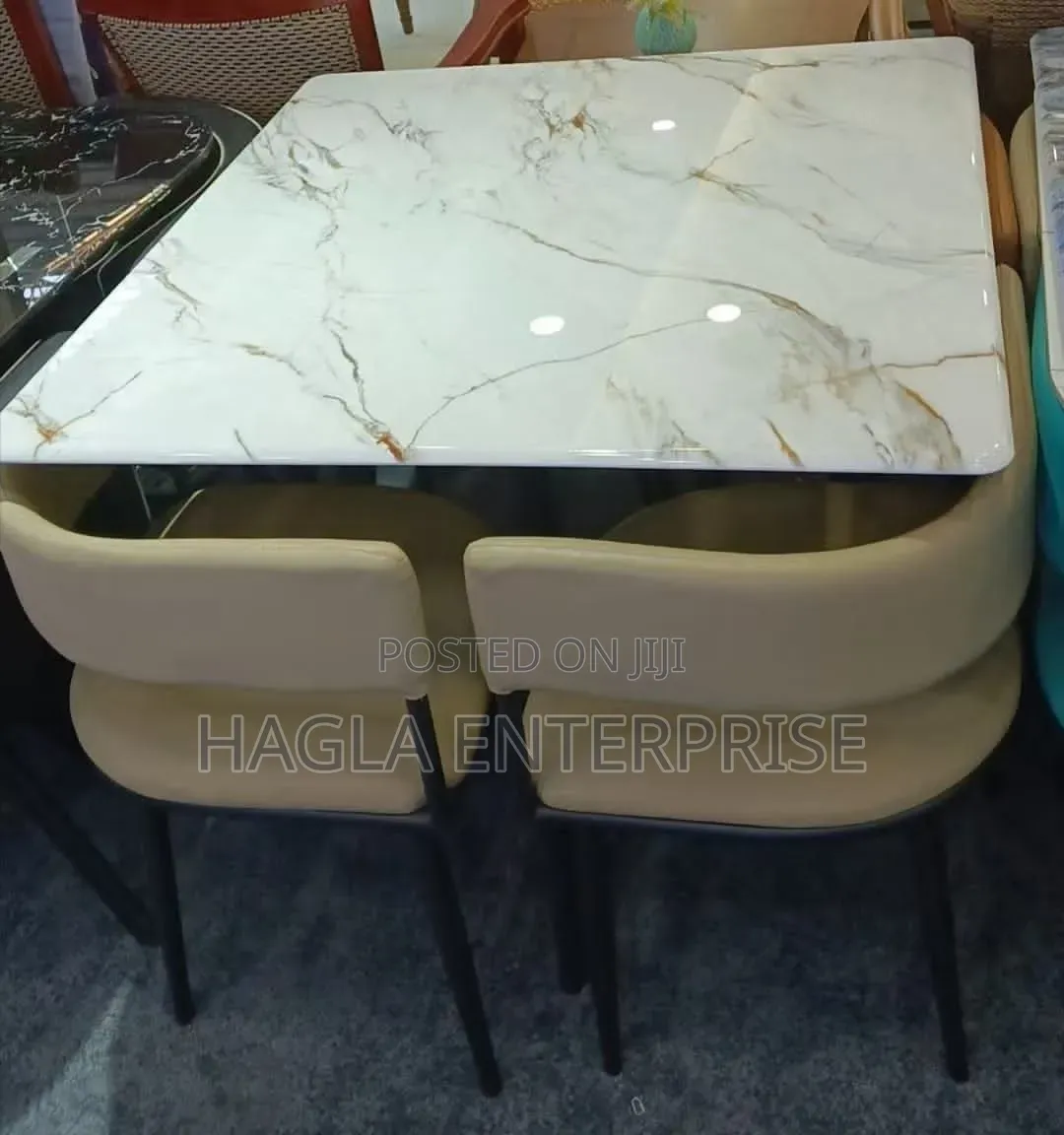 4 Seater Marble Dining Set