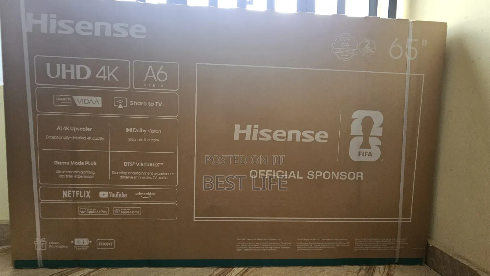 65" Hisense A6 Series Smart TV