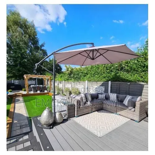 Outdoor Cantilever Large Umbrella - Brown
