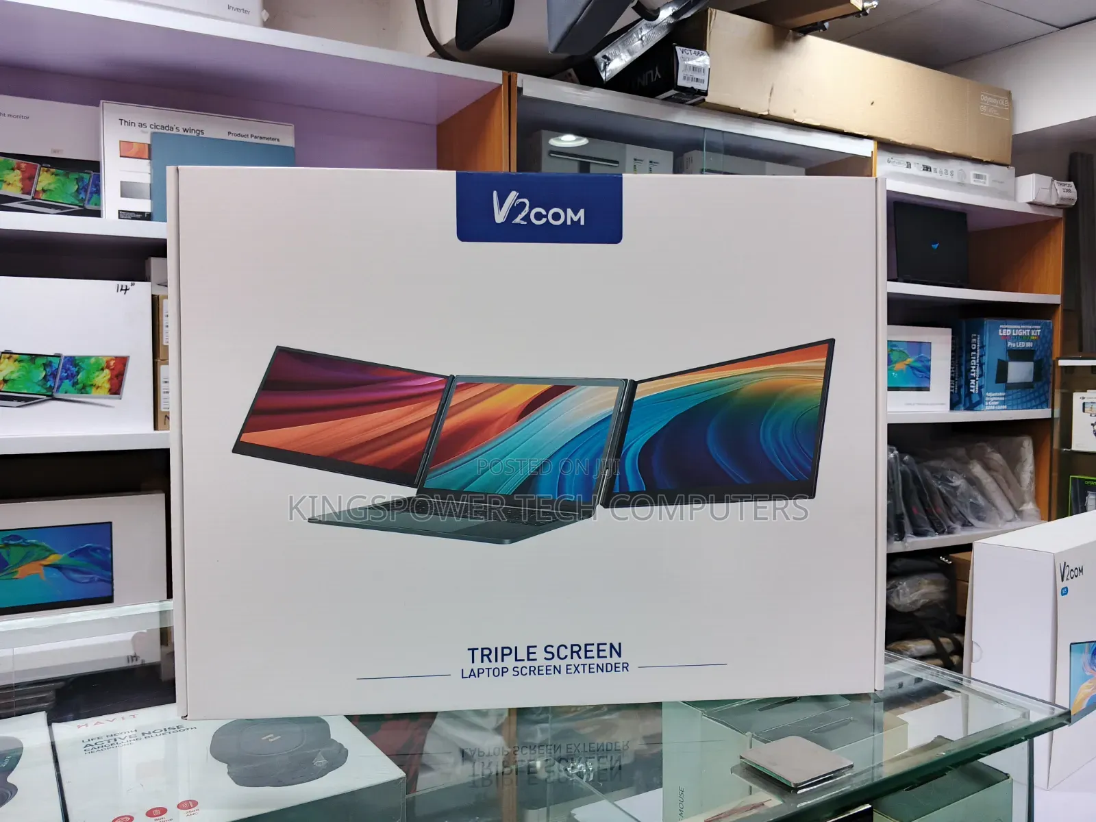 V2COM P7 15.6" Triple-Screen Laptop Monitor Extender