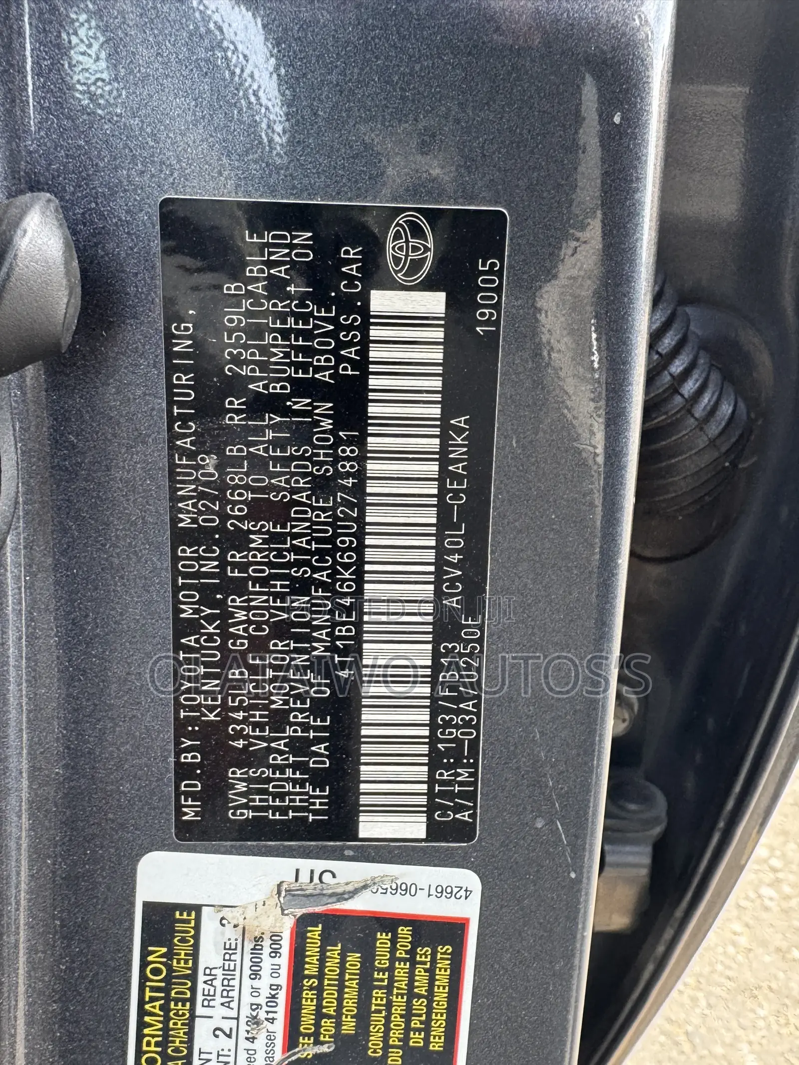 Toyota Camry LE 4dr Sedan (2.4L 4cyl 5A) 2008 Gray