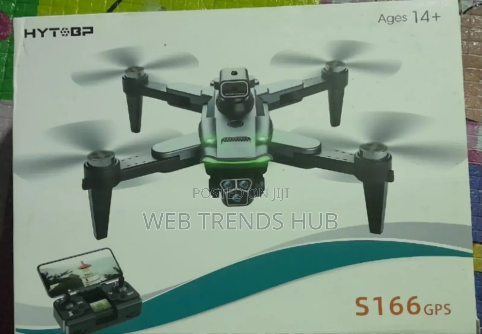 HYTOBP S166 GPS Drone + 3 Flight Batteries - HD Camera Auto Return