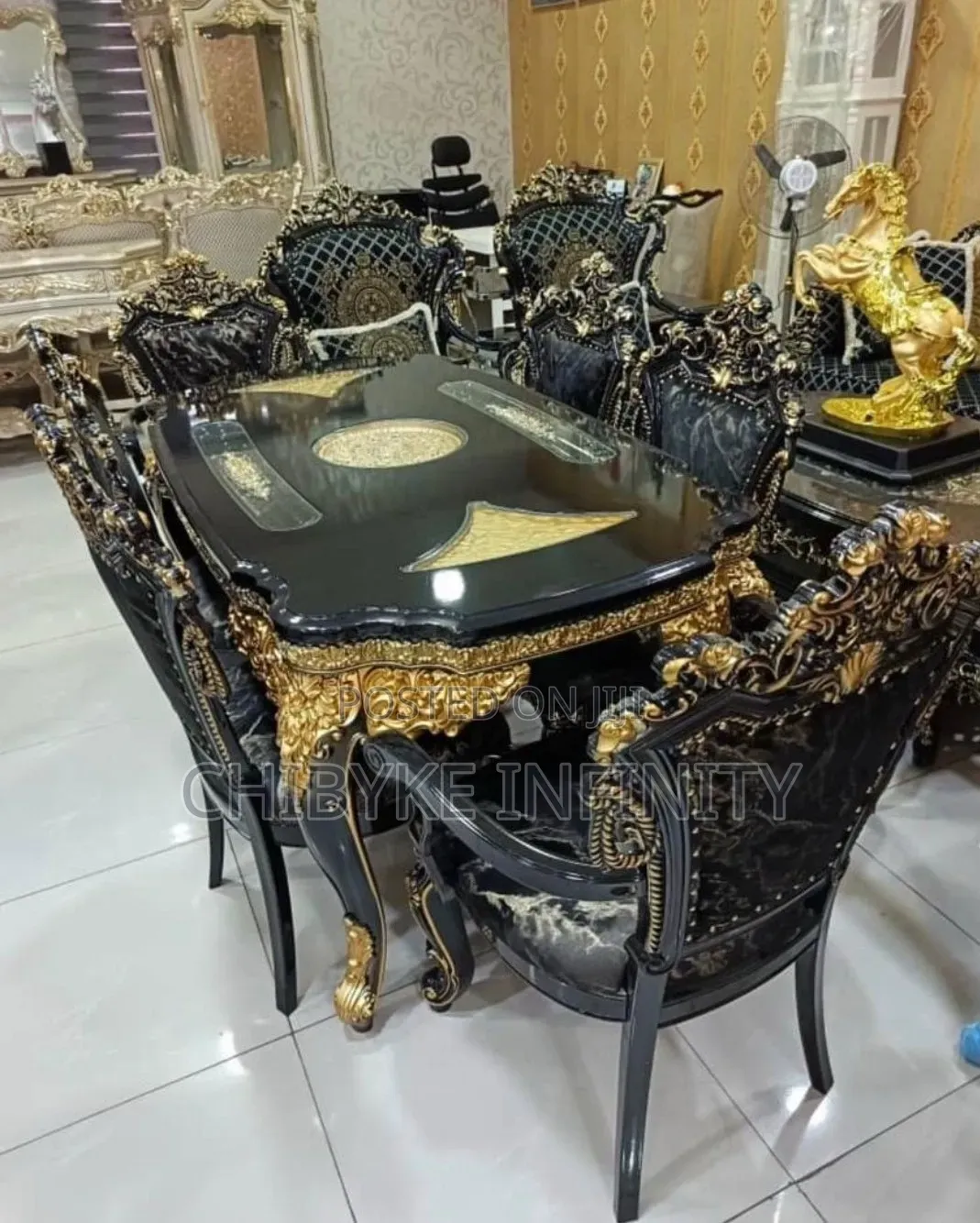 High Quality Imported Royal Dining With Six Chair Available to Pick Up