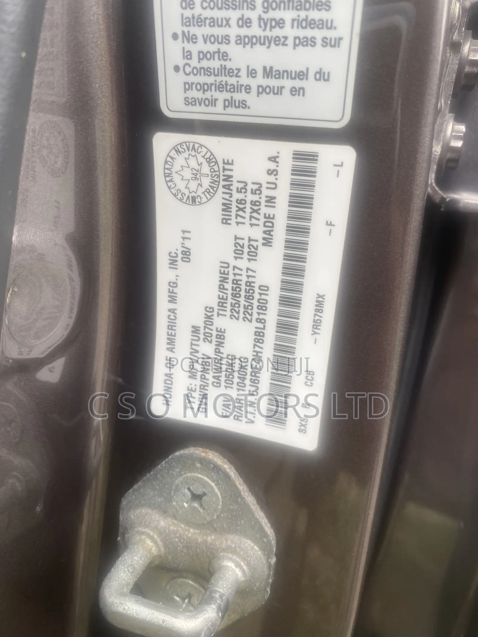 Honda CR-V LX 4dr SUV AWD (2.4L 4cyl 5A) 2011 Gray