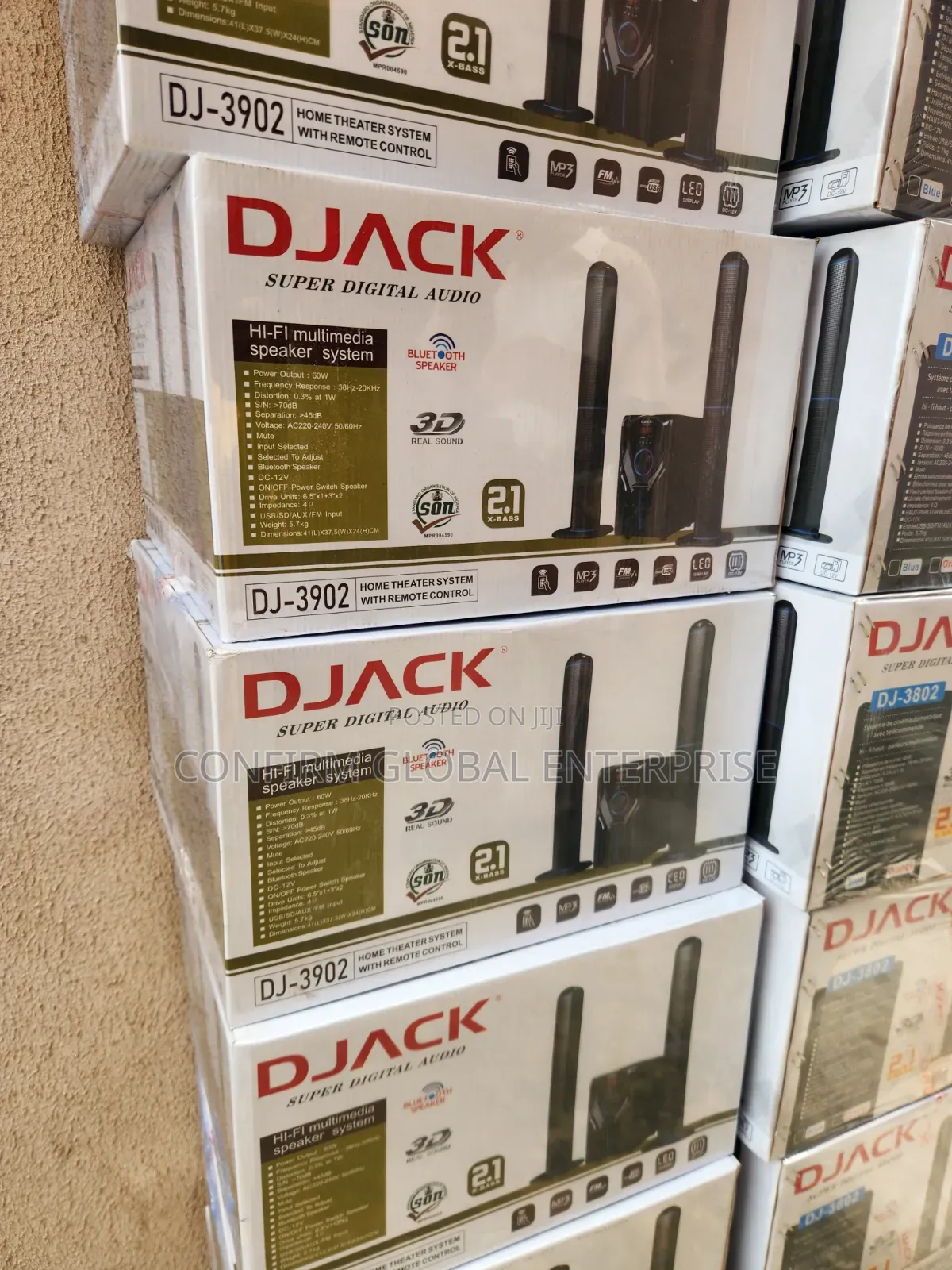 DJACK DJ-3902 Bluetooth Speaker System With Subwoofer
