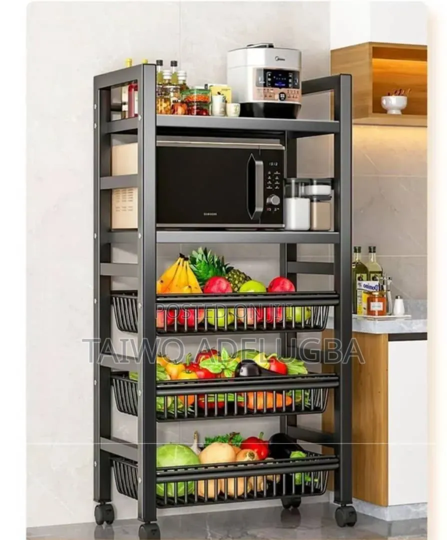 Movable Kitchen Shelf Organiser for Microwave, Fruit and Vegetables.