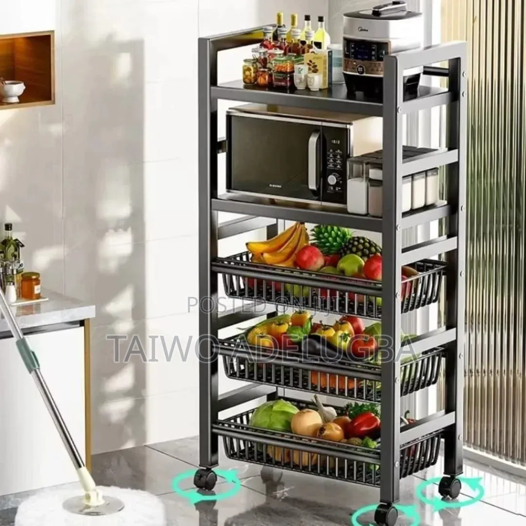 Movable Kitchen Shelf Organiser for Microwave, Fruit and Vegetables.