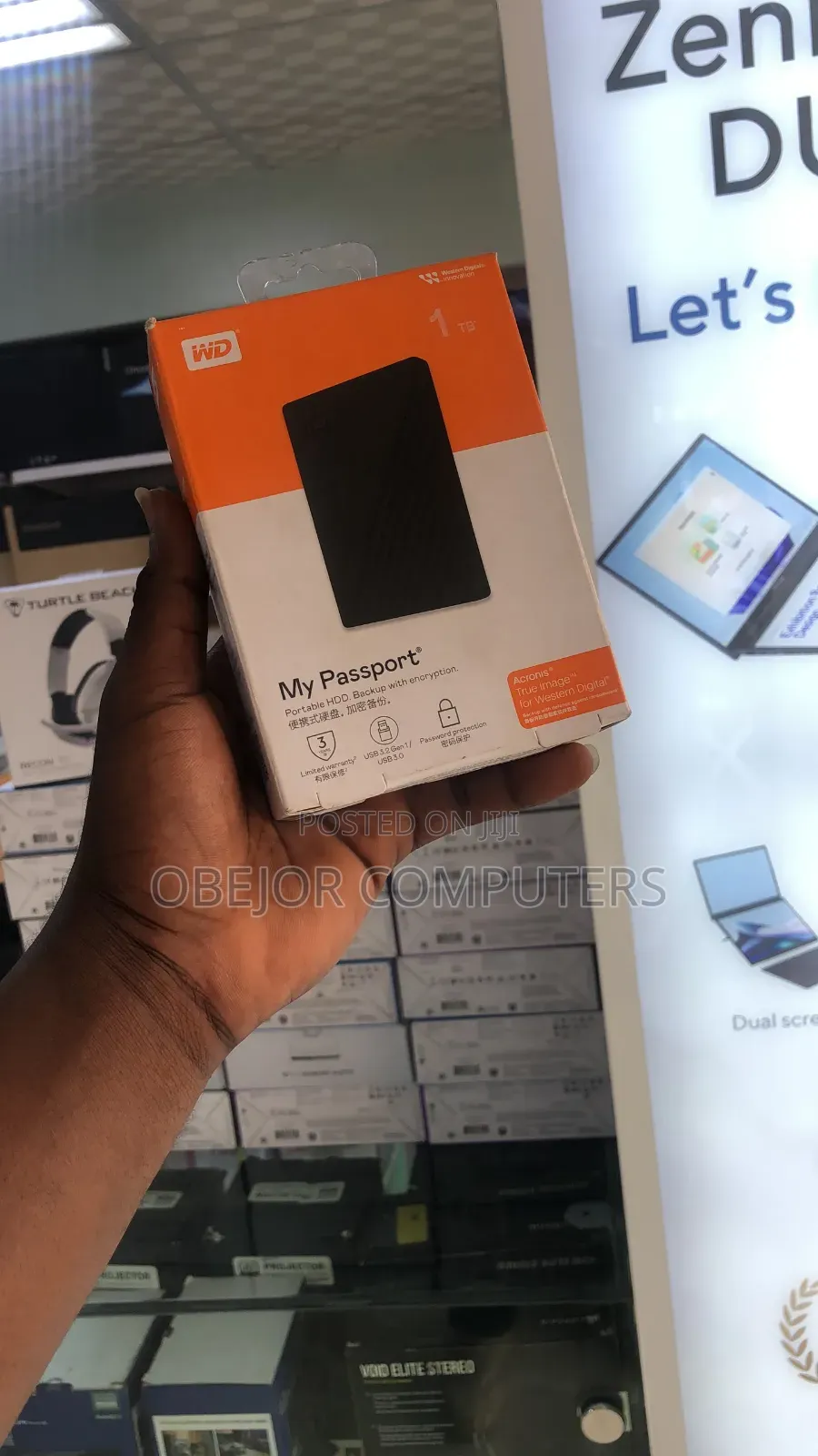 Wd Passport 1tb Portable HDD Backup USB 3.2 Gen1/USB 3.0 - Hardrive