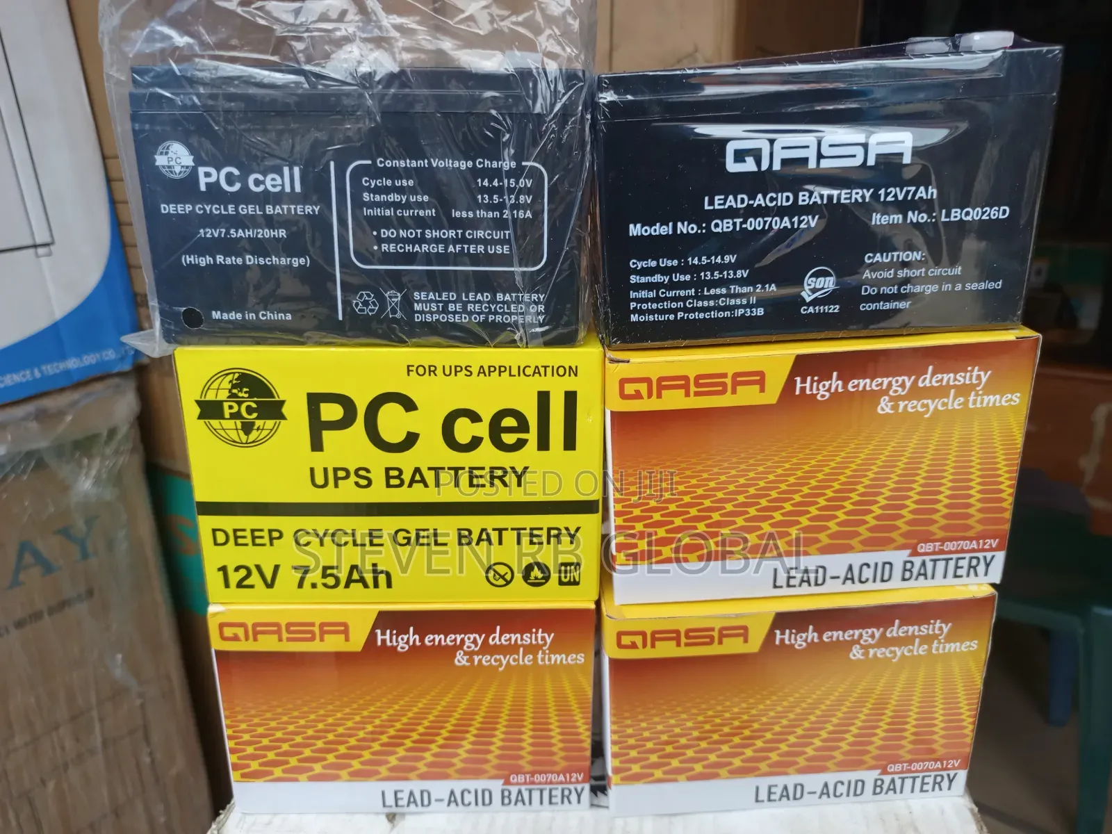 Qasa 12V 7Ah Rechargeable Lead-Acid Battery | QBT-0070A12V