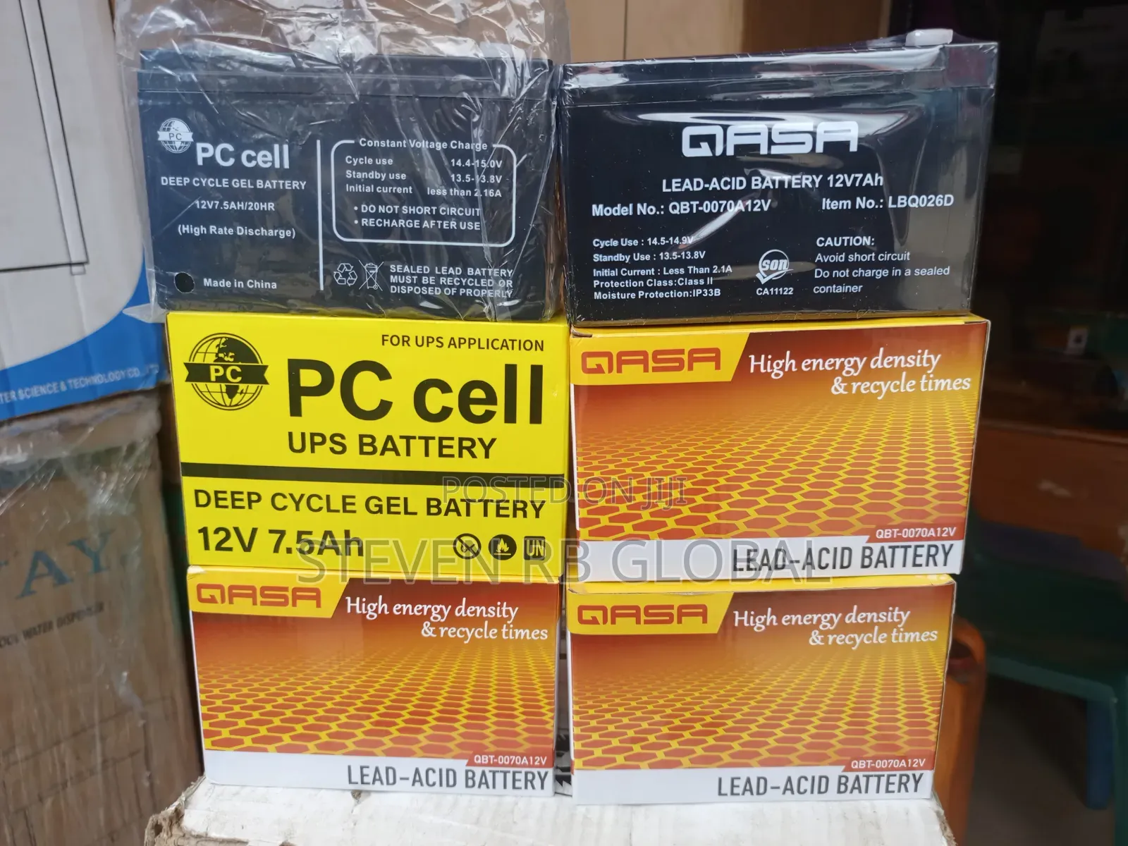 Qasa 12V 7Ah Rechargeable Lead-Acid Battery | QBT-0070A12V