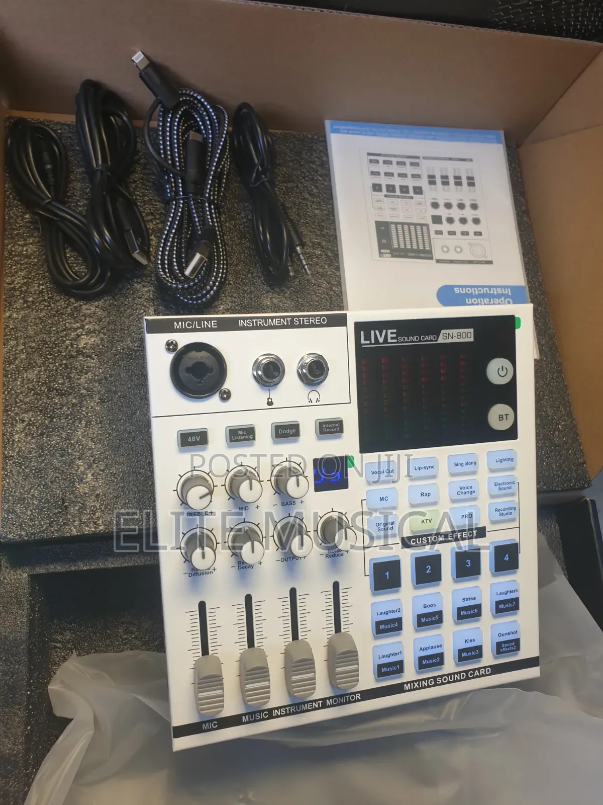 Professional 
Sn-800 Podcast Mixer Live Sound Card