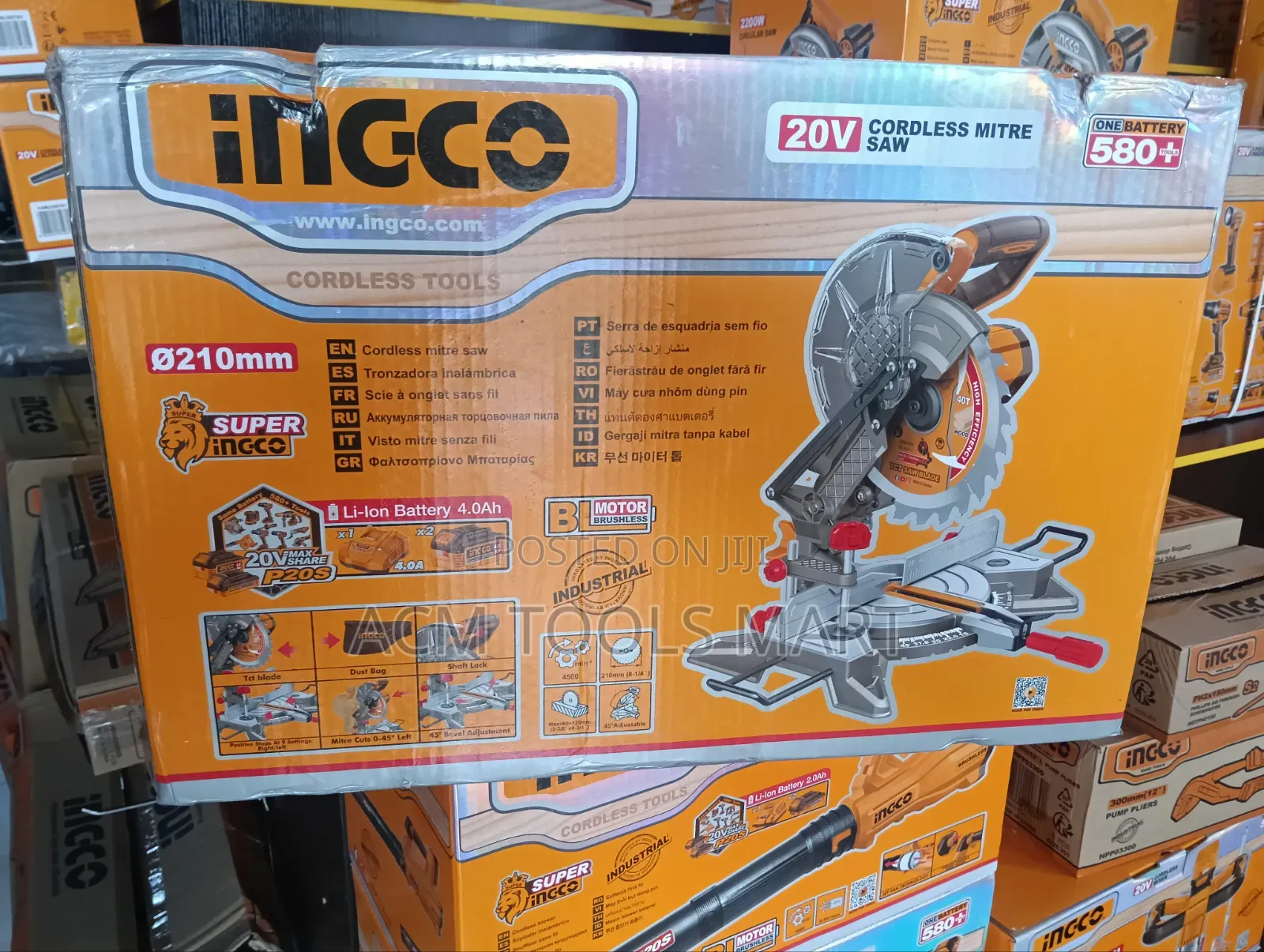 INGCO 20V Cordless Mitre Saw 8-1/4" (210mm) – CMSLI20212