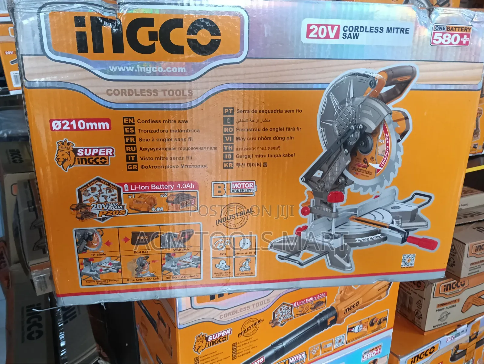 INGCO 20V Cordless Mitre Saw 8-1/4" (210mm) – CMSLI20212