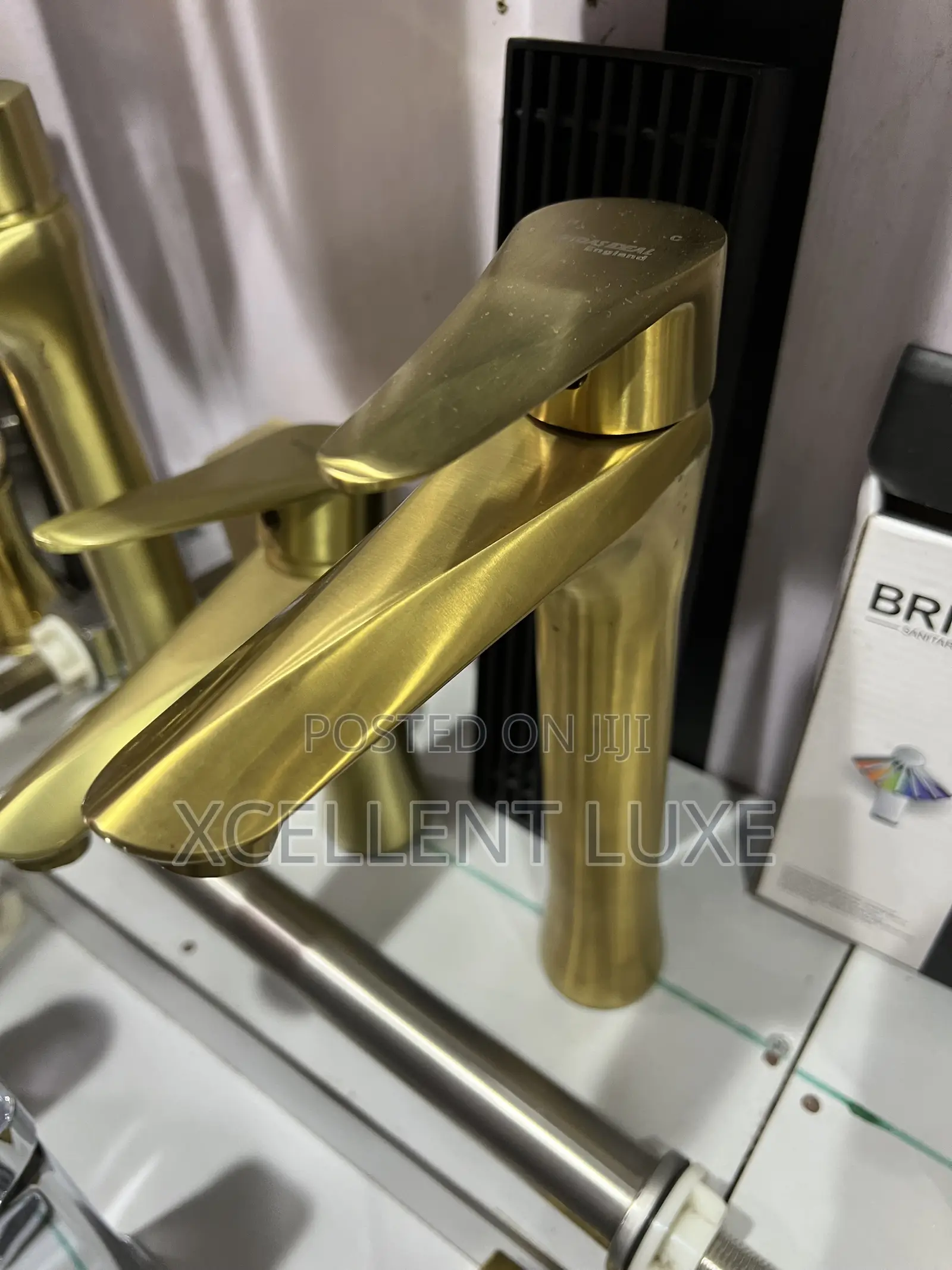 Matt Gold Basin Mixer Tap. (England Standard)