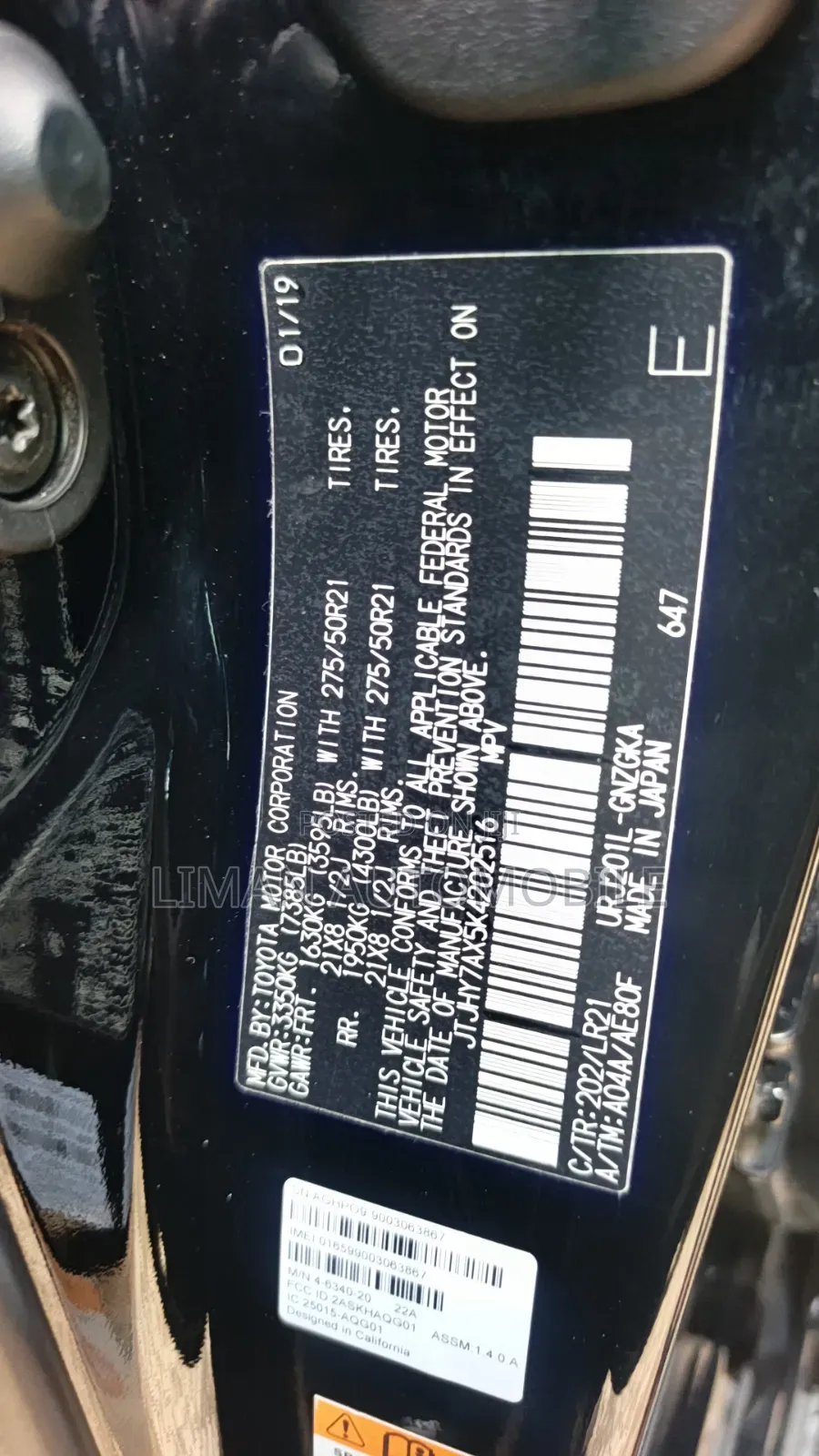 Lexus LX 570 (5 seats) AWD 2018 Black