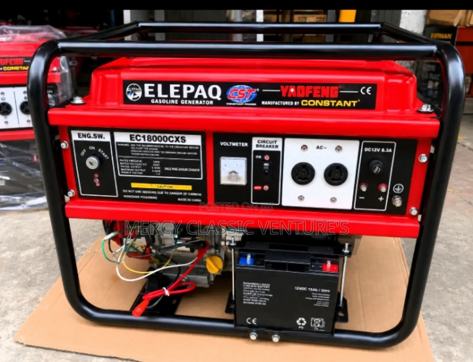 ELEPAQ EC18000CXS 9.0kVA Key Start Petrol Generator – Heavy-Duty Power