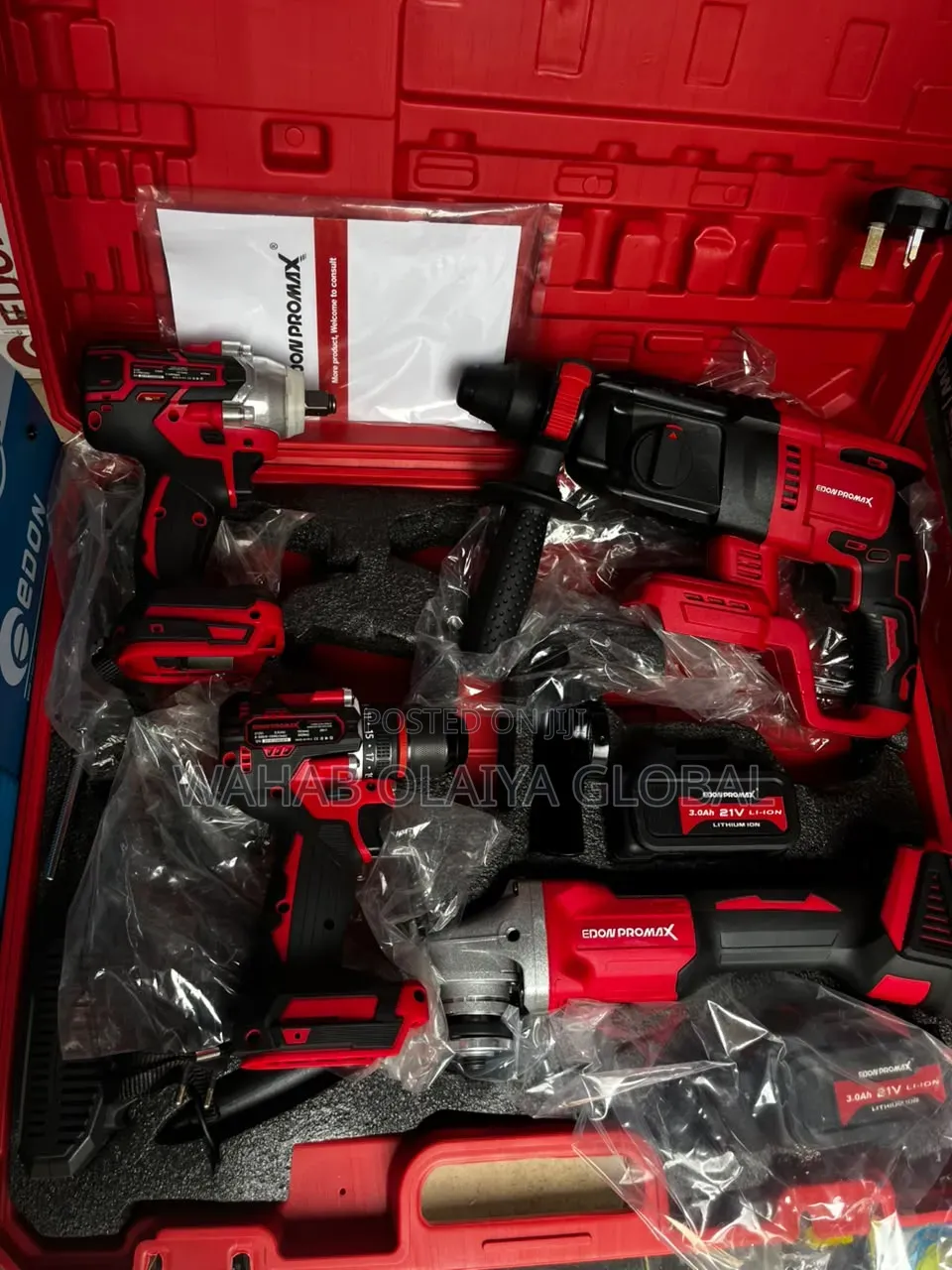 Edon ProMax 21V 4-in-1 Cordless Brushless Power Tool Kit