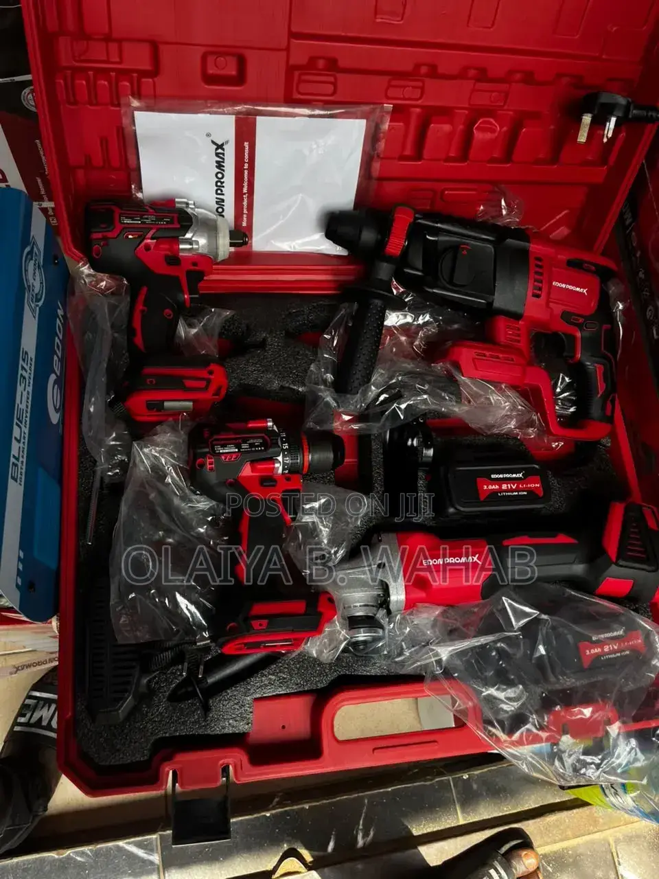 Edon ProMax 21V 4-in-1 Cordless Brushless Power Tool Kit
