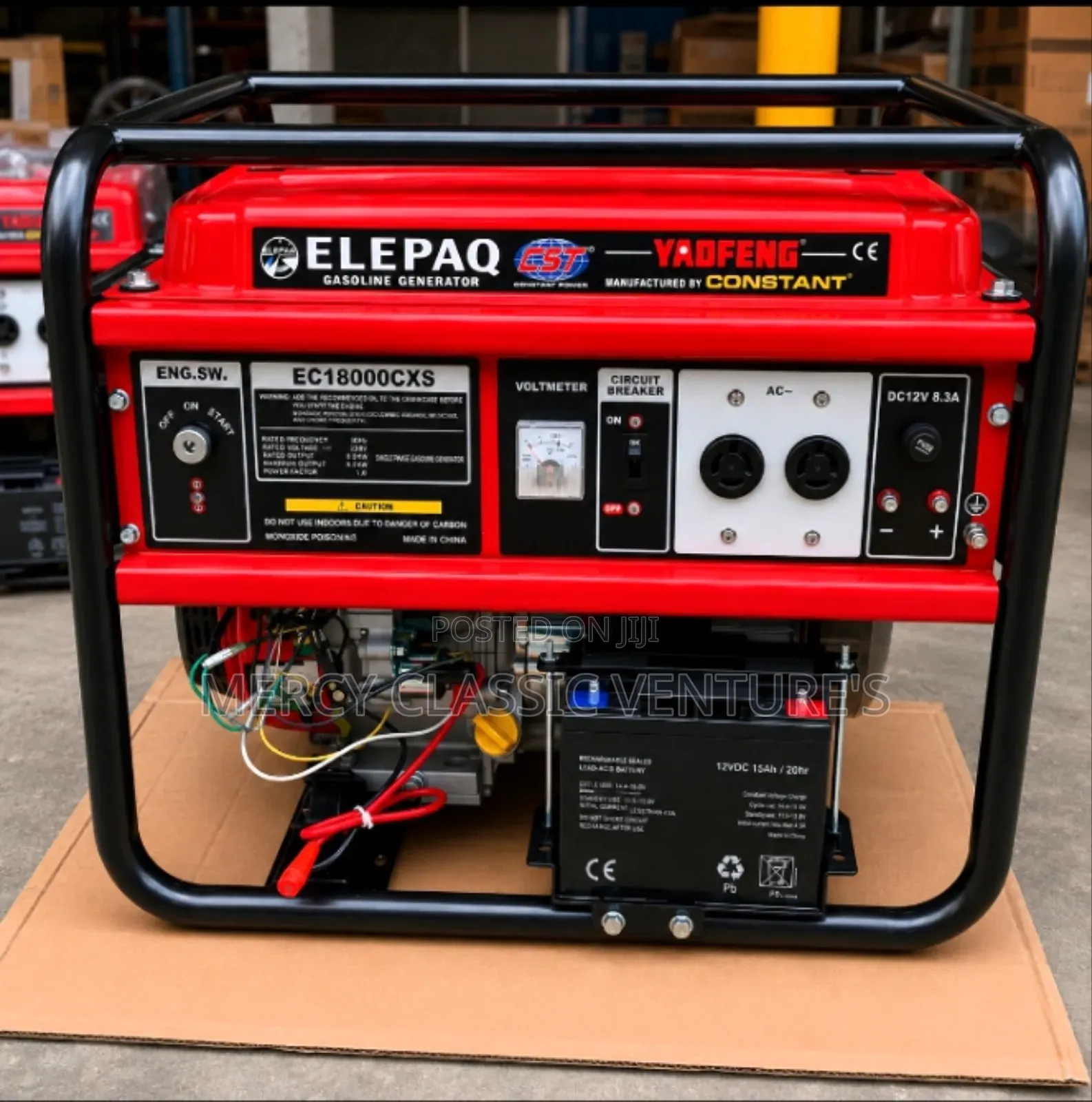 ELEPAQ EC18000CXS 9.0kVA Key Start Petrol Generator – Heavy-Duty Power