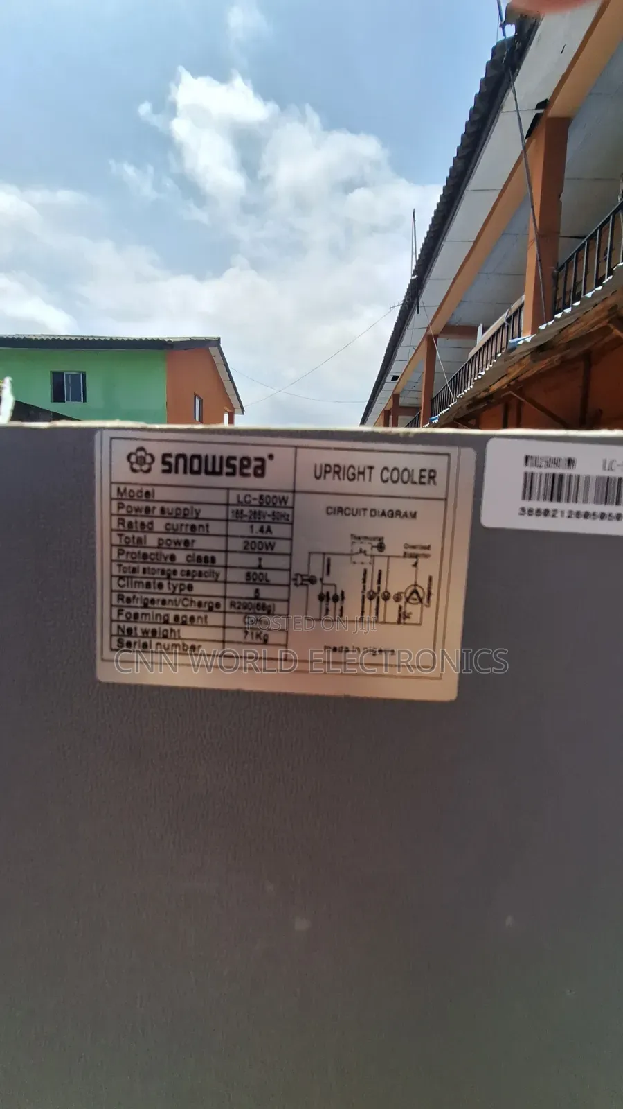 New Snowsea 500L Showcase Chiller Single Door Fast Cooling Warranty